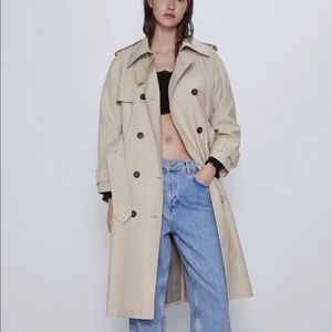 Belted trench coat